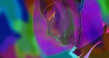Girl/Colors Abstract, blue, purple, green, colors, girl HD wallpaper