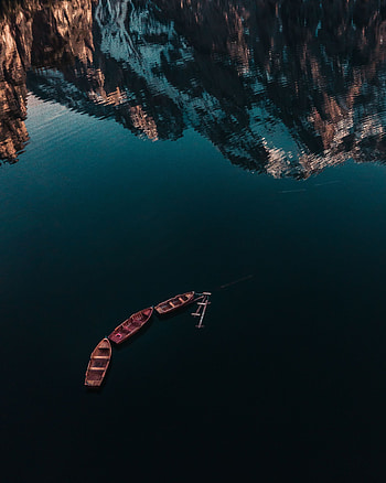 Nature, Water, Mountains, Boats, Lake, Reflection, Surface HD phone wallpaper