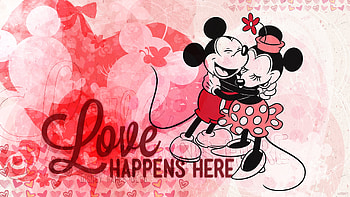 Mickey & Minnie Celebrate Valentine's Day HD wallpaper