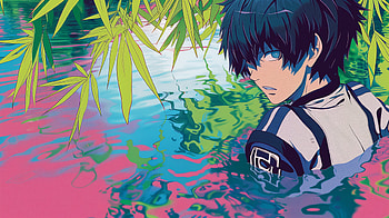 Isagi Yoichi Anime, Isagi Yoichi, Anime, Blue lock, water, bamboo HD wallpaper