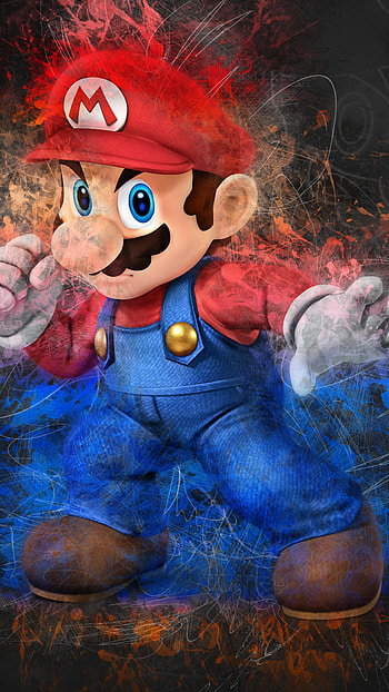 Mario artwork , Sony Xperia X series, High-quality , Gaming visuals HD phone wallpaper