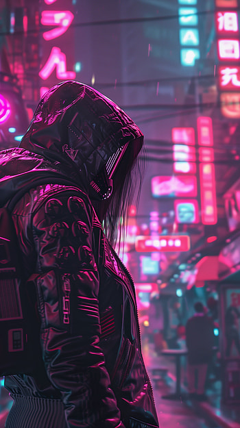 Neon Shadows - Cyberpunk, Sci Fi, cyberpunk HD phone wallpaper