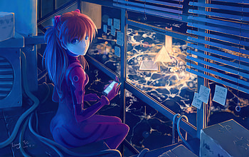 Neon Genesis Evangelion Looking , neon-genesis-evangelion, asuka-langley-soryu, anime-girl, anime HD wallpaper