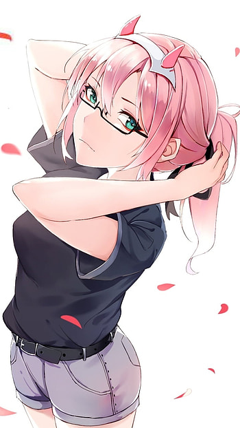Zero Two — FranXX | Casual Glasses Zero Two | Pink-Horn Art, Zero Two (Darling in the FranXX), Anime, Darling in the FranXX HD phone wallpaper