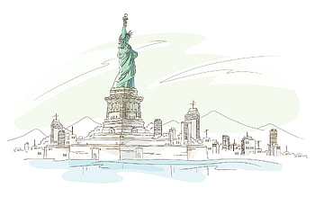 Landscape, Statue Of Liberty HD wallpaper
