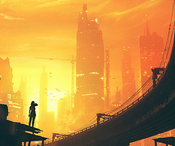 Sci Fi, city, sci fi city HD wallpaper