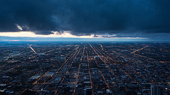 Cities, Clouds, Building, View From Above, Night City HD wallpaper