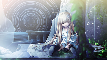 Anime Girl Closed Eyes , anime-girl, anime, artist, artwork, digital-art HD wallpaper