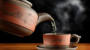 Tea cup teapot, Traditional Chinese tea, Green tea leaves, Oriental aesthetic HD wallpaper