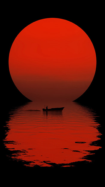 Dark silhouette, Night reflections, Mysterious beauty, Serene darkness HD phone wallpaper