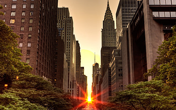 Landscape, Cities, Sunset HD wallpaper