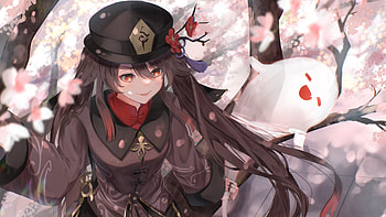 Hu Tao Genshin Impact HD wallpaper