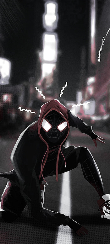 Spiderman miles morale, milesmorales, spidermanmilesmorales, black, dark HD phone wallpaper