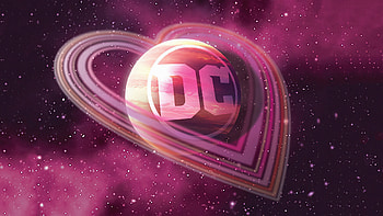Dc Logo Love , dc-comics, logo, movies, heart, pink HD wallpaper