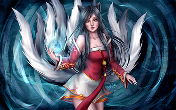 Ahri League Of Legends Artwork, ahri, league-of-legends, games, fantasy-girls, artwork, deviantart HD wallpaper