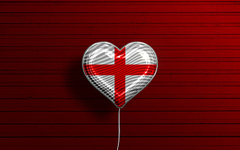 I Love Milan, , realistic balloons, red wooden background, Day of Milan, Italian cities, flag of Milan, Italy, balloon with flag, Milan flag, Milan HD wallpaper