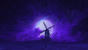 Old Windmill Serenity, windmill, artist, artwork, digital-art, deviantart HD wallpaper