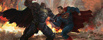 Batman vs superman, superhero's fight, artwork HD wallpaper