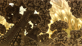 3d Trippy Psychedelic Space Fractal, 3D, space, trippy, psychedelic, yellow, Abstract, fractal HD wallpaper