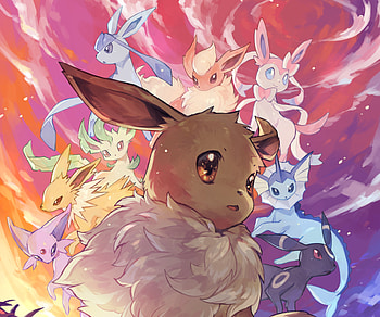 Eevee and Evolutions – Vibrant Pokémon Video Game, Eevee (Pokémon), video game, Pokemon HD wallpaper
