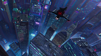 Into the Spider-Verse , Dynamic artwork, Visually impressive, Exciting superhero adventure HD wallpaper