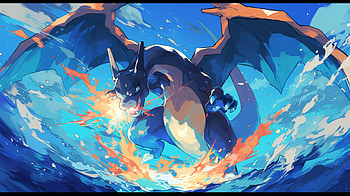 Epic Mega Charizard X, Anime, Pokemon, Mega Charizard X (Pokémon), Mega Evolution (Pokémon) HD wallpaper