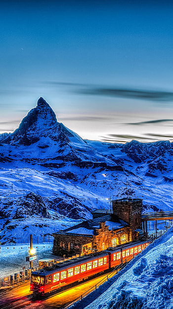 Gornergrat Station, Matterhorn HD phone wallpaper
