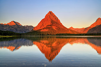 Nature View From Many Glacier, mountains, reflection, nature HD wallpaper
