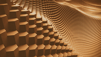 Waves, Hexagons HD wallpaper