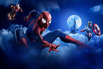 Spiderman Iron Man Captain America, spiderman, iron-man, captain-america, artwork, superheroes, movies HD wallpaper
