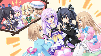 Vert (Hyperdimension Neptunia), Neptune (Hyperdimension Neptunia), Video Game, Hyperdimension Neptunia Victory, Blanc (Hyperdimension Neptunia), Nepgear (Hyperdimension Neptunia), Noire (Hyperdimension Neptunia), Ram (Hyperdimension Neptunia), Rom (Hyperdimension Neptunia) HD wallpaper