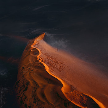 Desert, sand dunes, aerial view HD phone wallpaper
