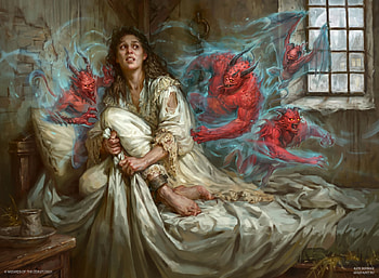Eruth tormented prophet, ekaterina burmak, eruth, art, fantasy, red, girl, demon, prophet HD wallpaper