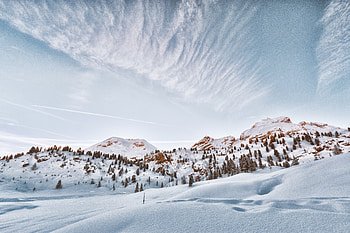 Mountains Covered In Snow , mountains, snow, nature HD wallpaper