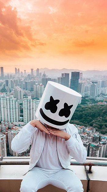 Marshmello, White, Dress HD phone wallpaper