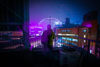 Tokyo Into The Night, tokyo, neon, umbrella, artist, artwork, digital-art HD wallpaper