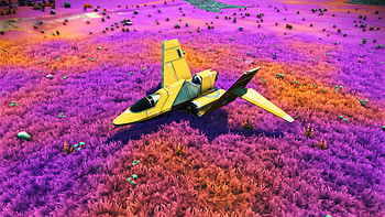 No Mans Sky Game Plane Colorful Fields , no-mans-sky, games, artist, artwork, digital-art HD wallpaper