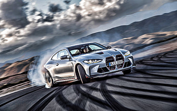 2023, BMW M4 CSL, , front view, exterior, white M4, drift, M4 tuning, German sports cars, BMW HD wallpaper