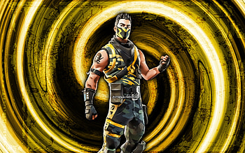 Vice, yellow grunge background, Fortnite, vortex, Fortnite characters, Vice Skin, Fortnite Battle Royale, Vice Fortnite HD wallpaper