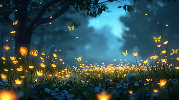 Enchanting Firefly Night, firefly (bug) HD wallpaper