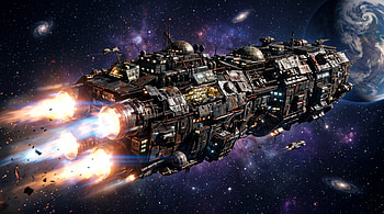Nebula Crusader — Sci‑Fi Battleship, Sci Fi, Spaceship HD wallpaper