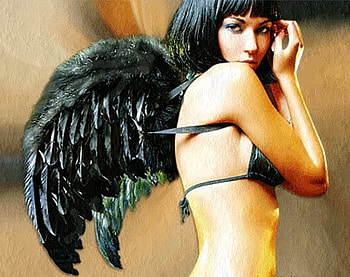 Soft Smokey angel, abstract, fantasy, heavenly beings, love HD wallpaper
