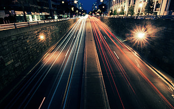 Light Trails graphy, long-exposure, light, trails, graphy, city, street HD wallpaper