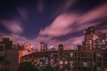 Cities, Sky, Night, Building HD wallpaper