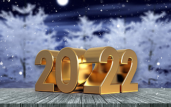 Happy New Year!, card, 2022, new year, winter, golden, blue HD wallpaper