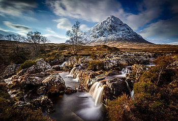 Nature, Rivers, Trees, Grass, Stones, Mountains HD wallpaper