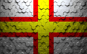 Flag of Santo Antonio de Jesus, honeycomb art, Santo Antonio de Jesus hexagons flag, Santo Antonio de Jesus 3d hexagons art, Santo Antonio de Jesus flag HD wallpaper