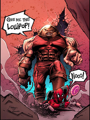 Kohonomko art, Juggernaut vs. Deadpool HD phone wallpaper