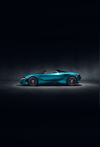 Sports car, McLaren 720S, sky blue, side view HD phone wallpaper