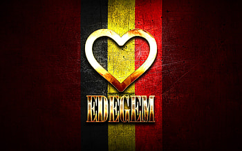 I Love Edegem, belgian cities, golden inscription, Day of Edegem, Belgium, golden heart, Edegem with flag, Edegem, Cities of Belgium, favorite cities, Love Edegem HD wallpaper